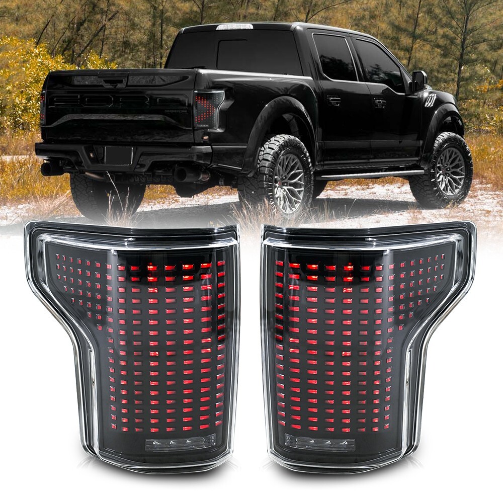 2015-2020 Ford F150 Smoked LED Tail Lights Pair