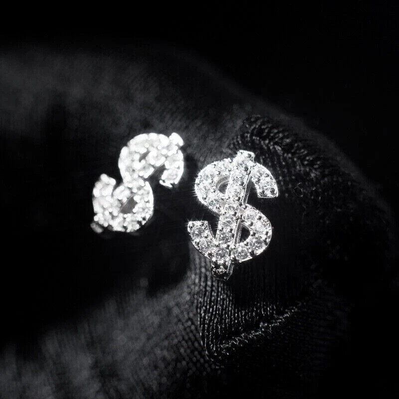 2.00 Ct Round Cut Moissanite Screw Back Stud Earrings 925 Stearling Silver