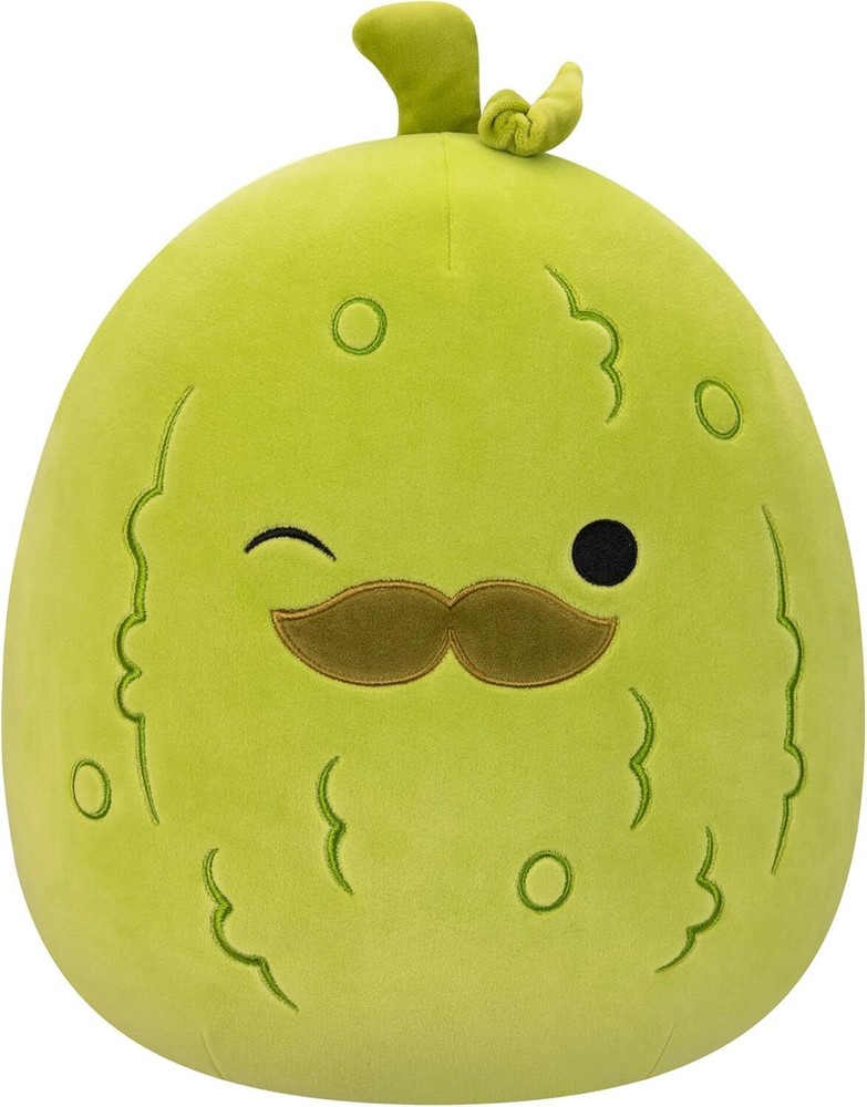 Squishmallows Original 12-Inch Charles Pickle with Mustache - Medium-Sized Ultra
