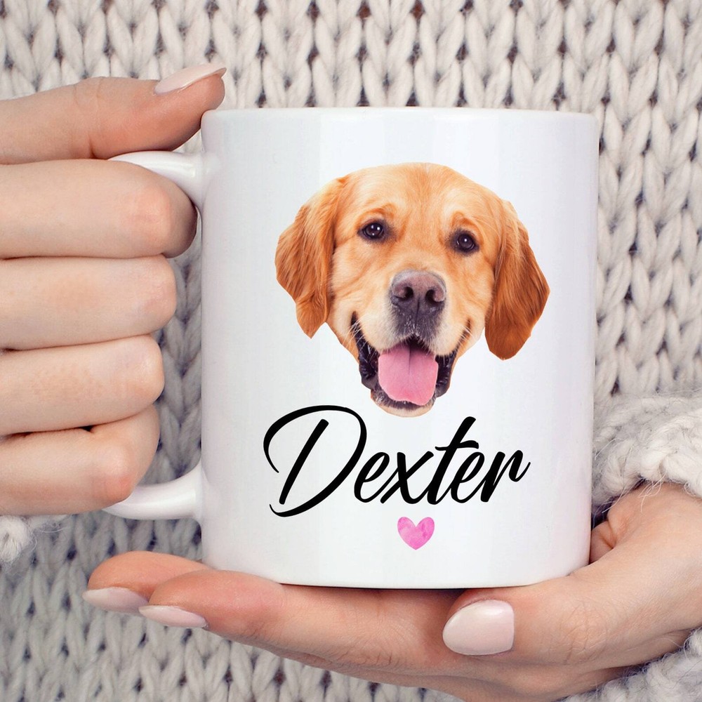 Dog Face Mug Custom Dog Mug Dog Coffee Mug Dog Photo And Text Mug Dog Mama Mug
