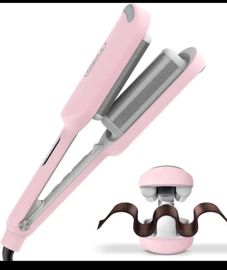 Curling Iron Hair Crimper Waver - TYMO ROVY Beach Waves Curling Wand 1 Inch