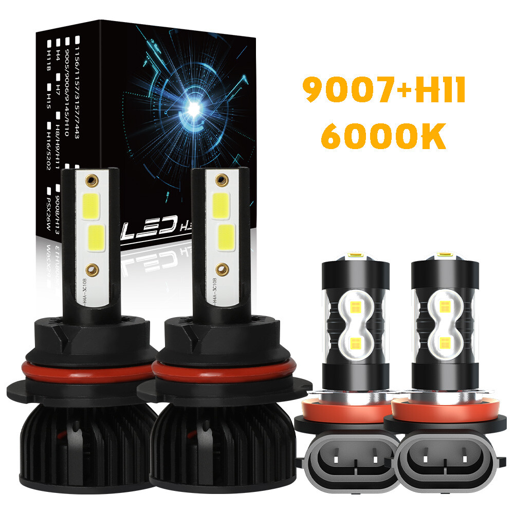 2005-2012 Nissan Pathfinder LED 9007 Headlight & H11 Fog Light Bulbs Combo