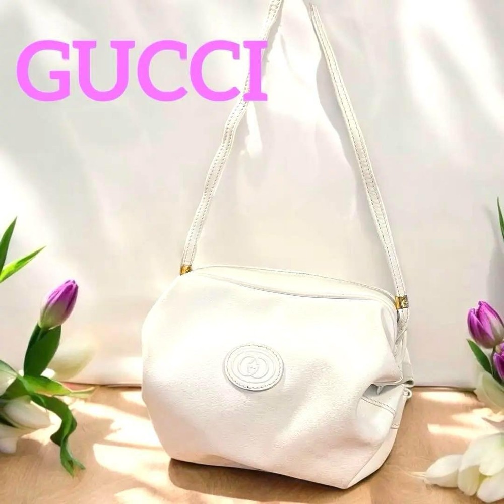 GUCCI Candy Crossbody Bag in White Mint Condition Pre-Owned Luxury