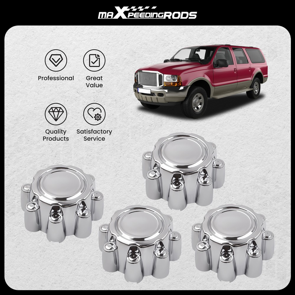 4 Chrome Ford F250 F350 Wheel Center Cap Dust Covers 1C341A096BB