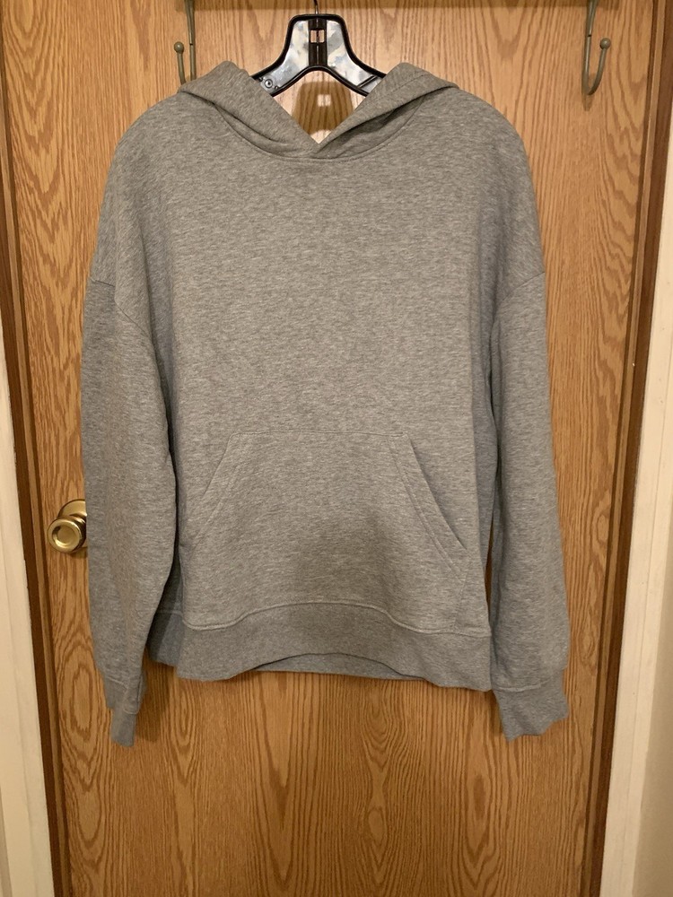H&M Solid Gray Hoodie Women's Sweatshirt Size Small Long Sleeve