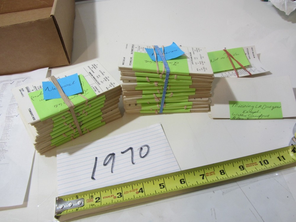 Strat O Matic baseball cards - large stack from 1970 - 100s! vintage INCOMPLETE