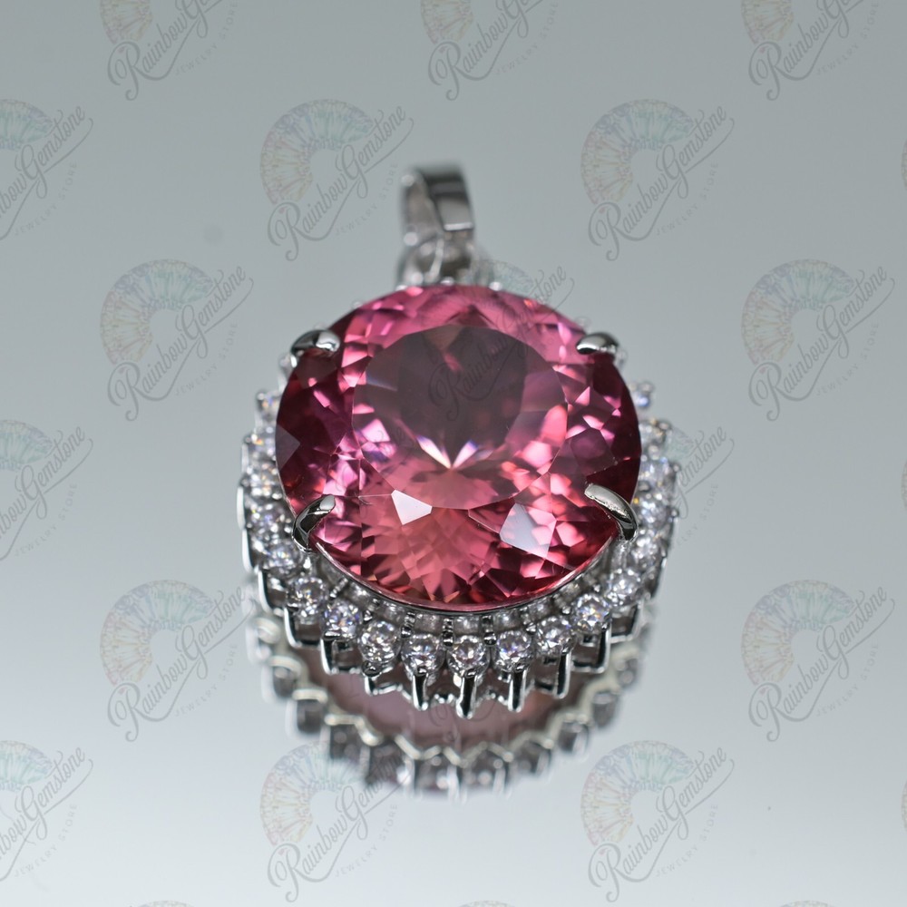 Certified Natural padparadscha Sapphire 45 Ct Gemstone 925 Silver Pendant