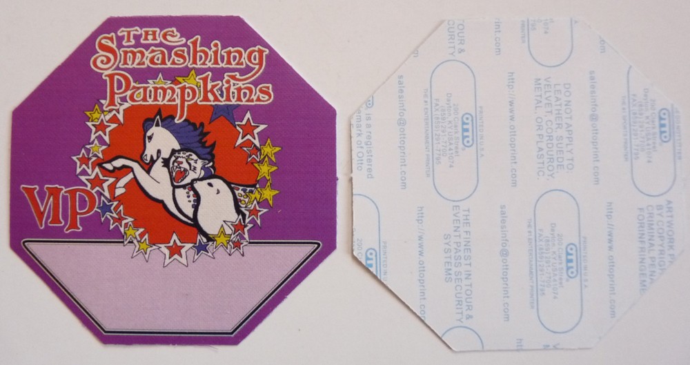 Smashing Pumpkins 2010 Tour Concert Purple VIP Access Backstage Pass D4