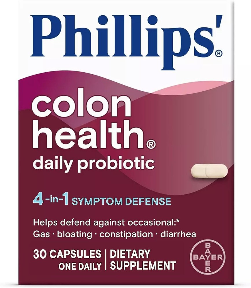 Phillips’ Colon Health Daily Probiotic Dietary Supplement (Pack of 30 Capsules)