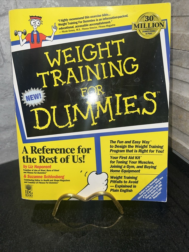 Weight Training For Dummies by Liz Neporent, Suzanne Schlosberg Paperback 1997