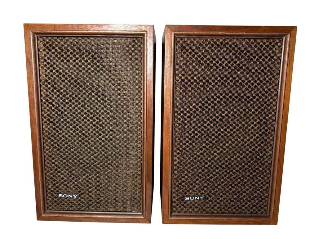Vintage SONY SS-210 SPEAKER SYSTEM 2-Way 18W 8 Ohms Wall-Mountable Teak-Effect