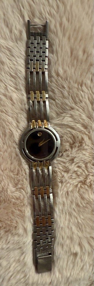 Movado Esperanza Womens Two-Tone Stainless Steel Watch with Black Dial Quartz Movement