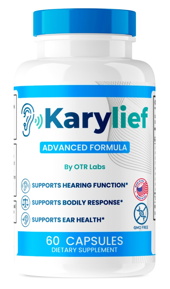 Karylief Official, Advanced Formula Ear Health Support Supplement Tinnitus 60ct