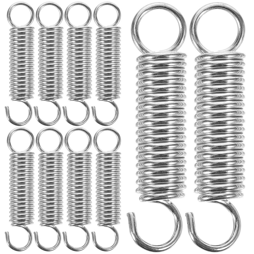 10-Piece Extra Long Tension Springs for Compression and Extension Use