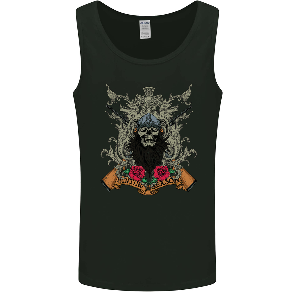 Hunting Season Hunter Skull Hunt Mens Vest Tank Top