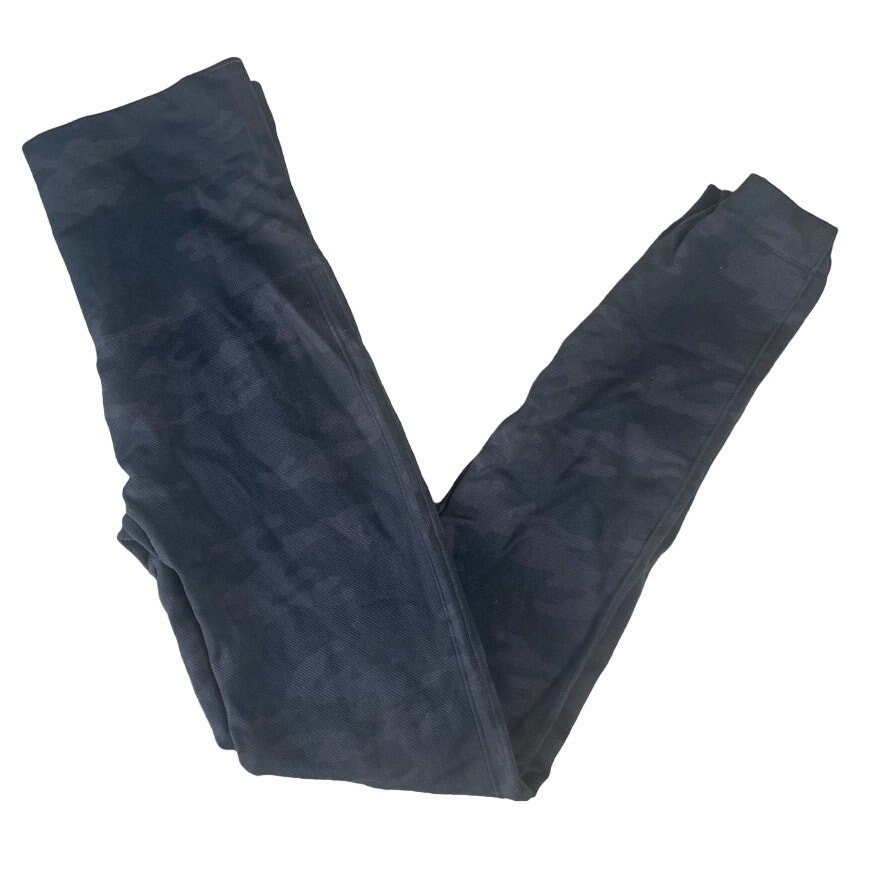 SPANX Black Camo Seamless Compression Leggings High Waist Slimming