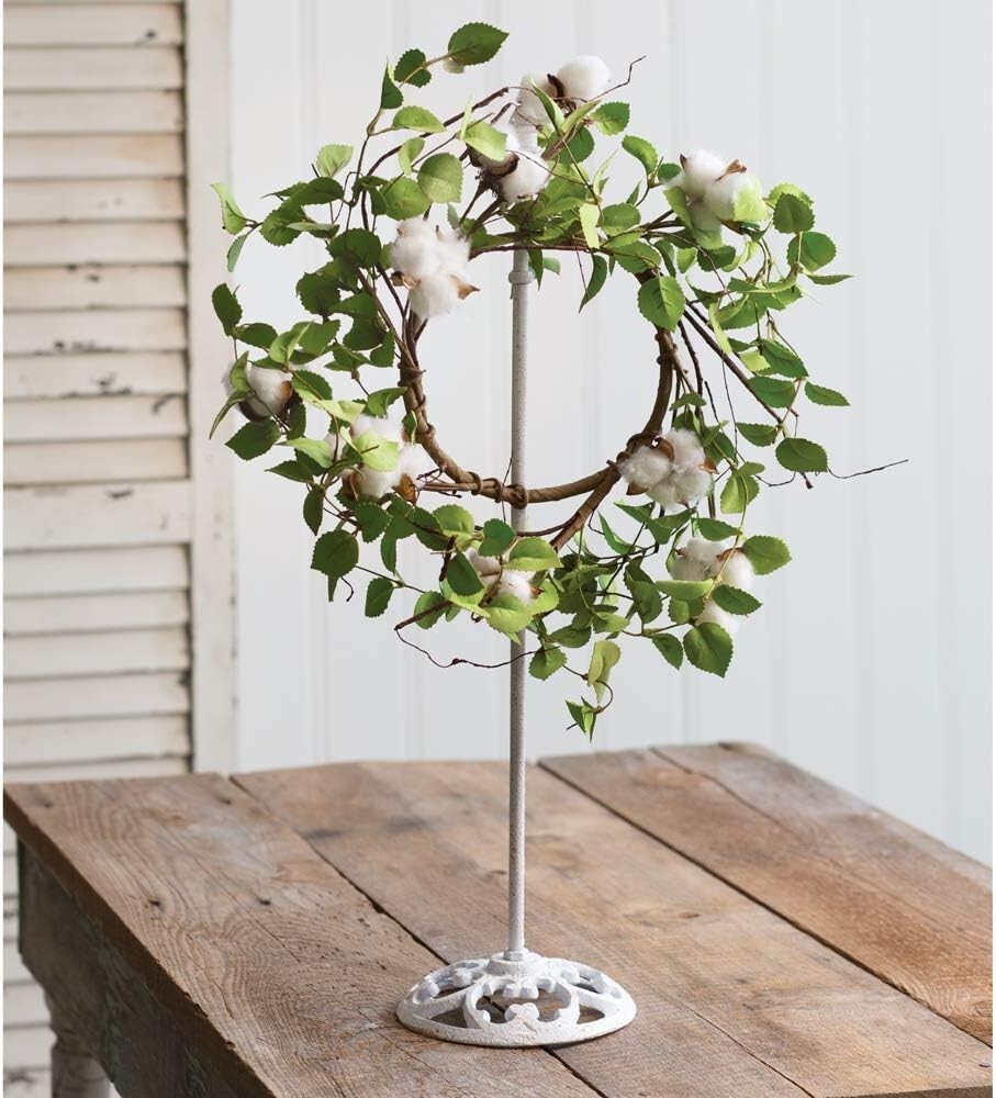 White Extendable Farmhouse Wreath Holder 23.5 Inch Free Shipping