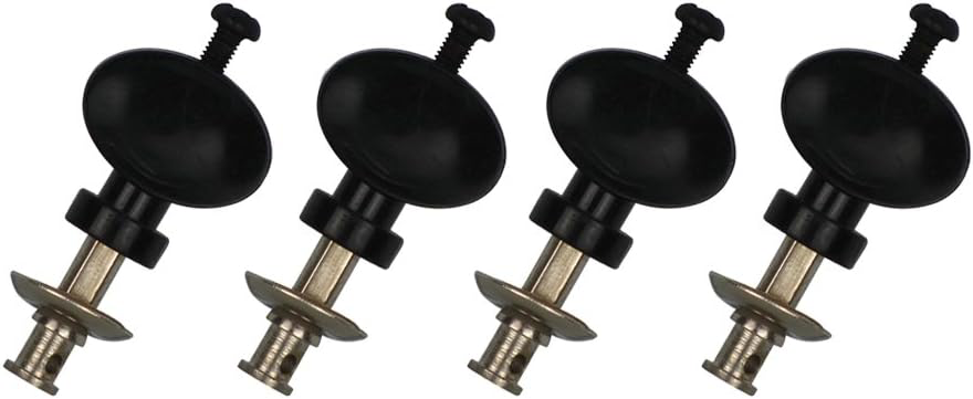 4pcs Black Ukulele Tuning Pegs Machine Tuners for Guitar String Replacement