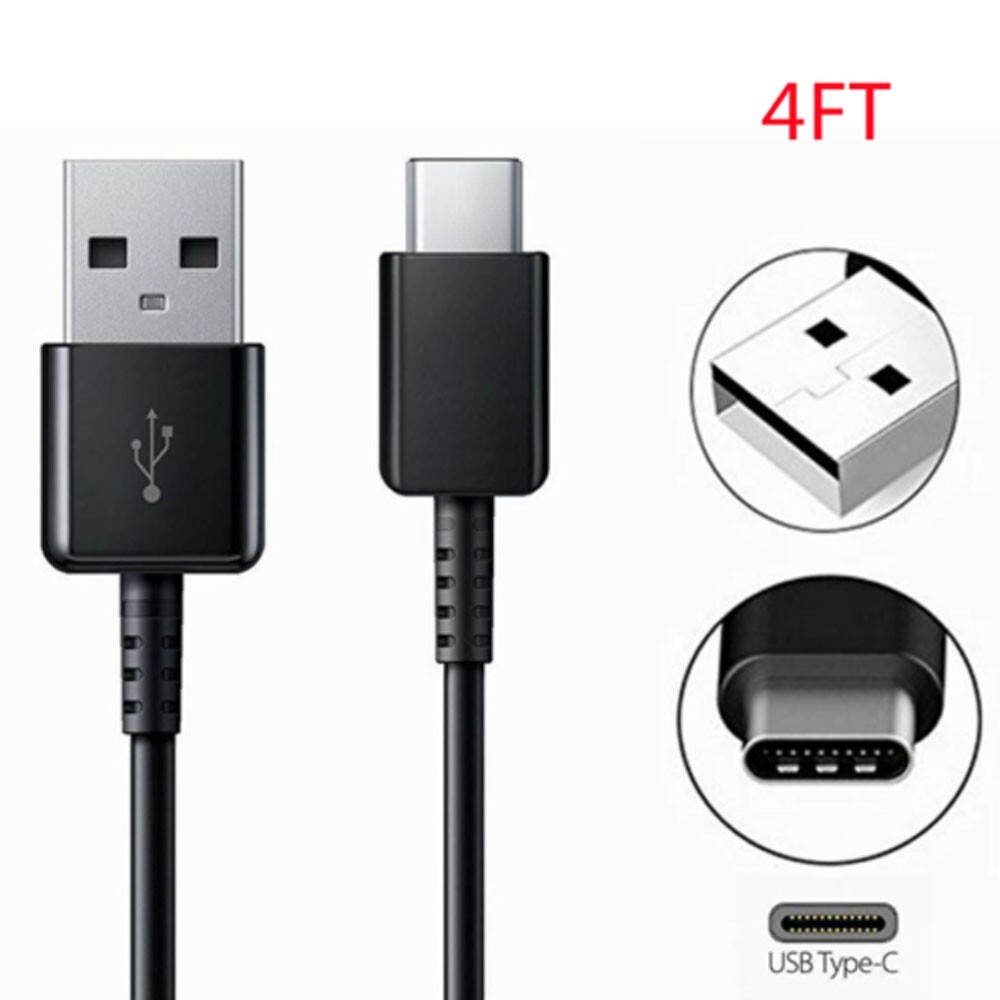 4FT USB-C Fast Charging Cable for Samsung S10 S20 S21 Universal