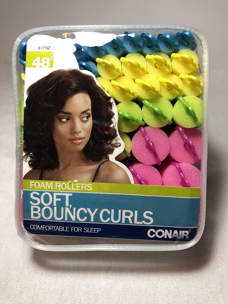 Conair Foam Rollers 48 Pack Hair Styling Curls NEW In Package