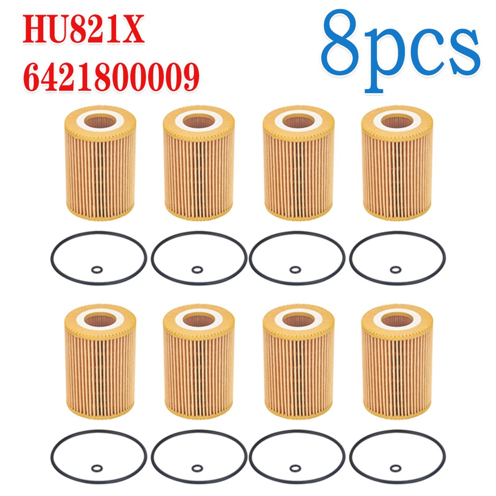 8 Pack Engine Oil Filters HU821X For Mercedes Sprinter W211 W164 X164 W251 V212