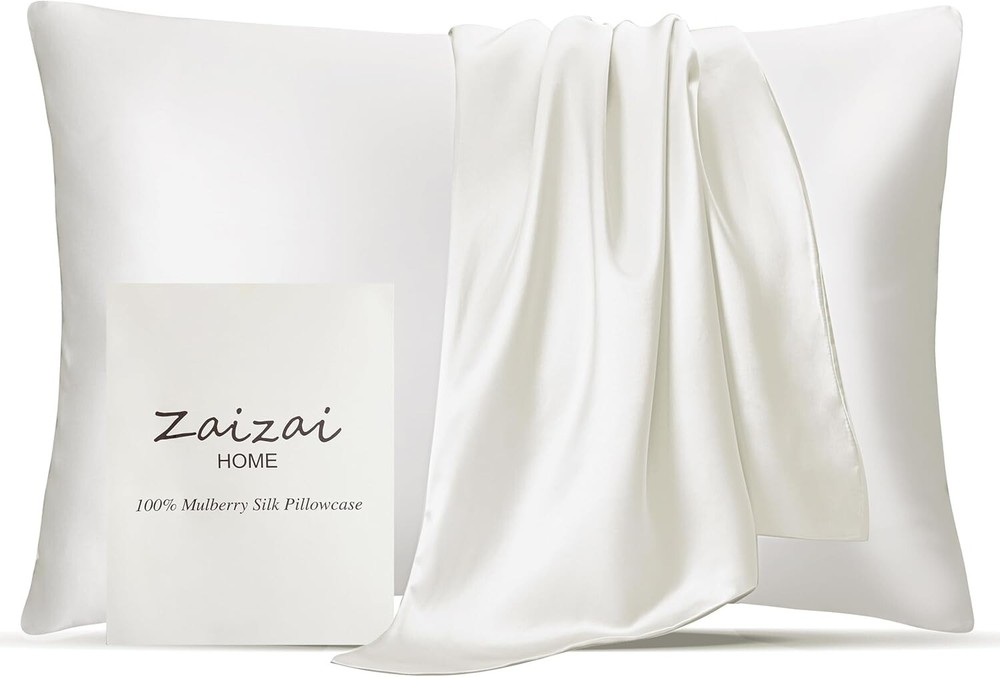 100% Pure Mulberry Silk Pillowcase for Hair and Skin 25 Momme 6A+ Grade Silk