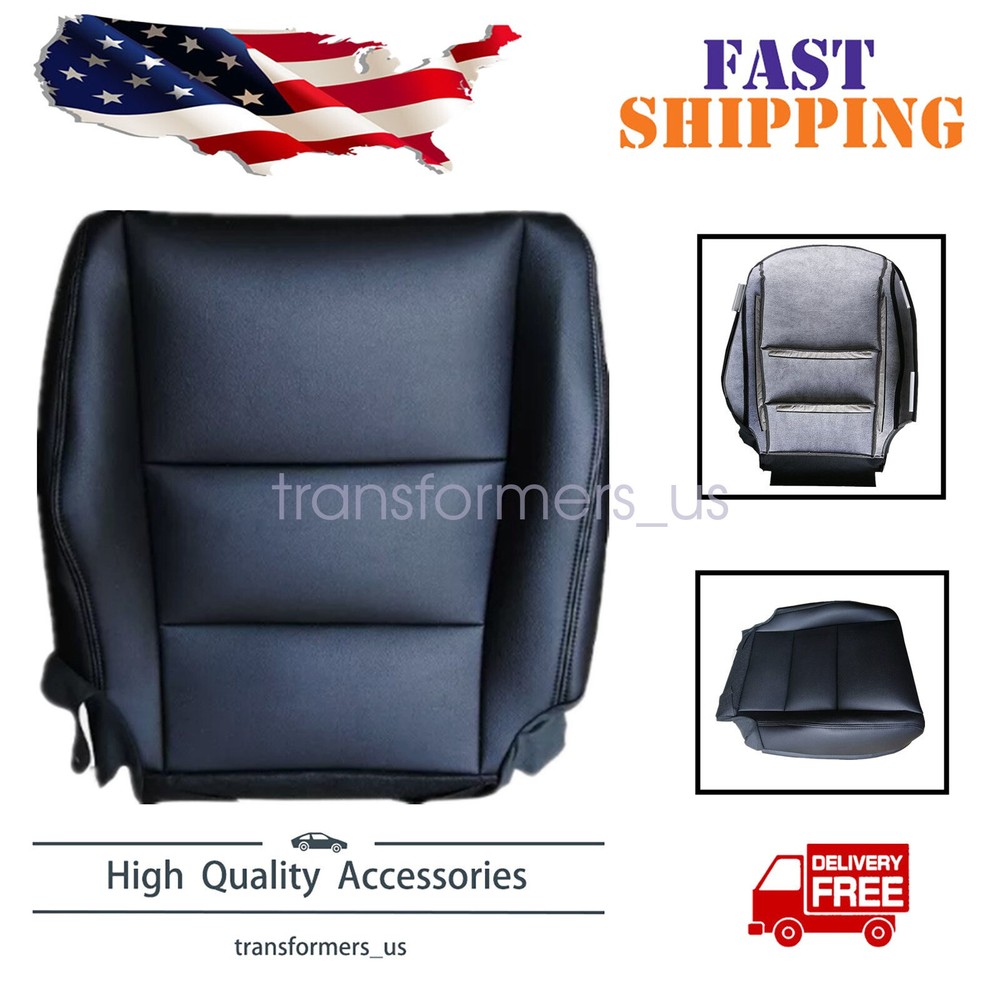 For 2008-2012 Honda Accord Sedan Driver Side Bottom Leather Seat Cover Black