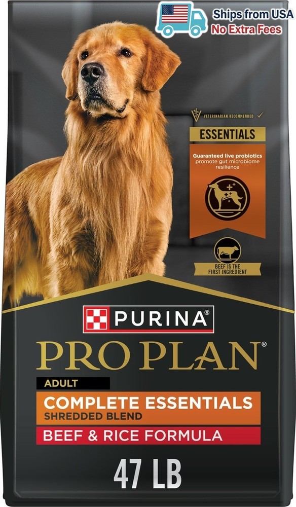 Purina Pro Plan Complete Essentials Adult Shredded Blend Dry Dog Food 47 lb