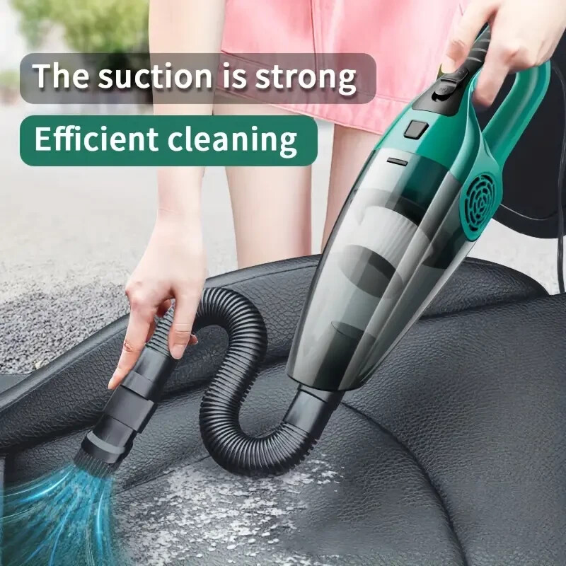 Handheld Car Vacuum Cleaner 12v Portable Interior Dust Remover with Crevice Tool