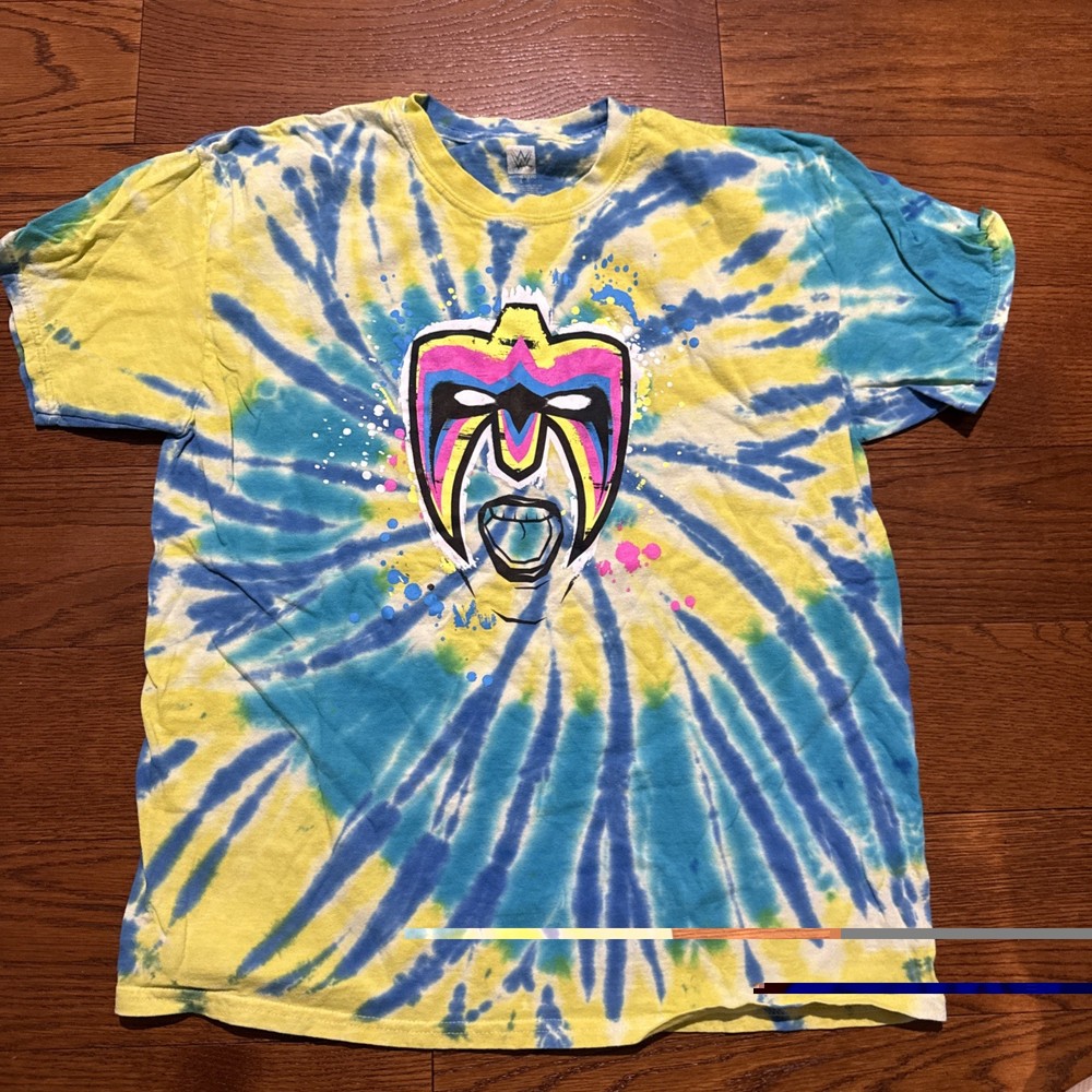 ULTIMATE WARRIOR BOX TIE DYE men's graphic t-shirt, Large