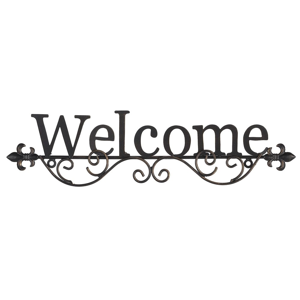 Metal Welcome Sign Wall Decor for Front Porch Door, 15