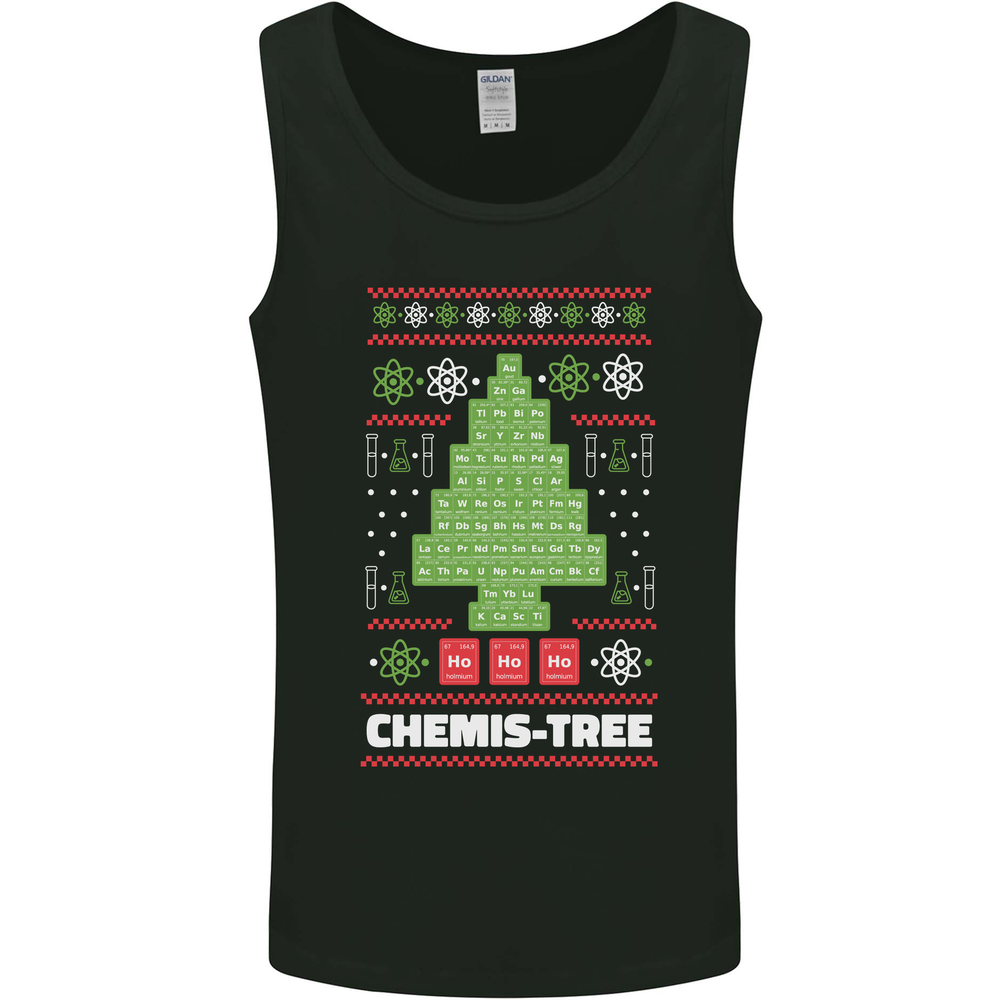 Christmas Chemistry Tree Funny Xmas Science Mens Vest Tank Top