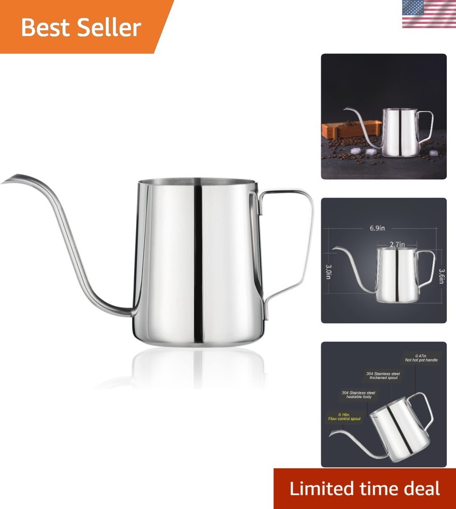 Compact Stainless Steel Gooseneck Kettle for Perfect Coffee and Tea Brewing