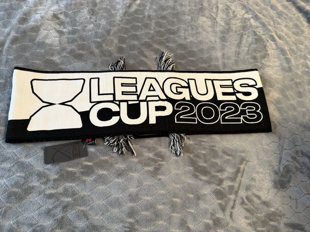 Leagues Cup 2023 MLS Liga MX Scarf Black White Soccer Winter Warm