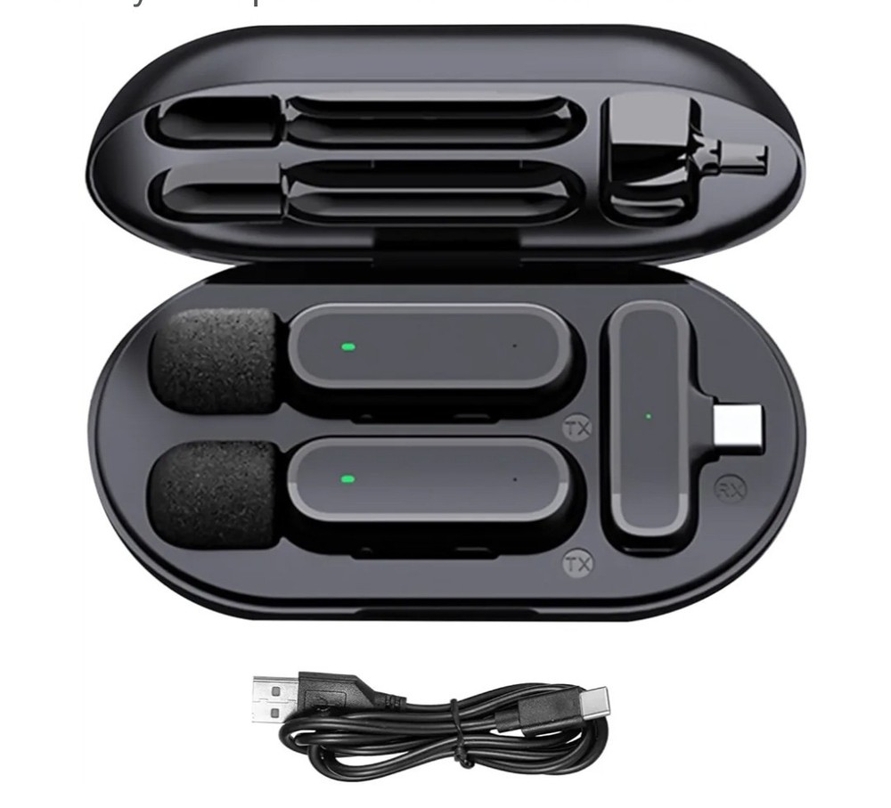 Wireless Microphone for Phone with Audio Video Recording Accessory