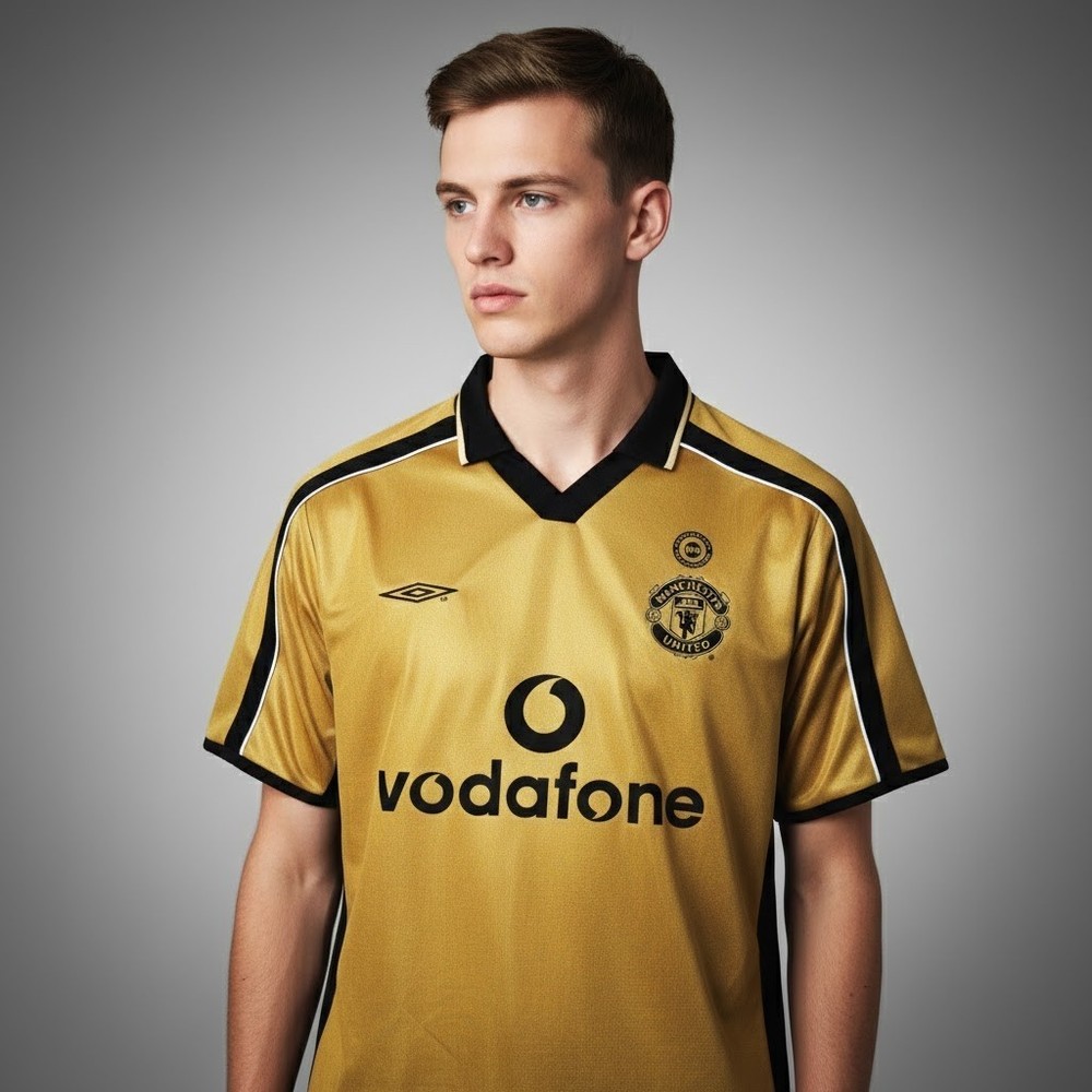 2001-02 Manchester United Retro Vintage Football Jersey - Umbro Vodafone