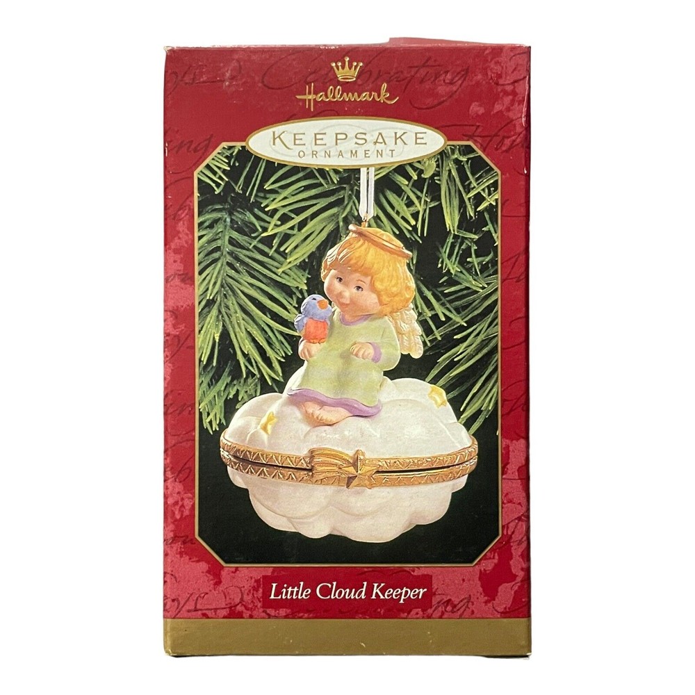 1999 Hallmark Little Cloud Keeper Porcelain Keepsake Christmas Ornament