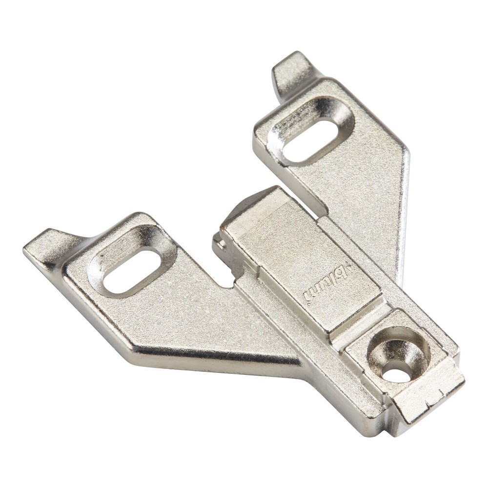 25 Pack Blum Clip Face Frame Mounting Plate with Off-Center Nickel Finish