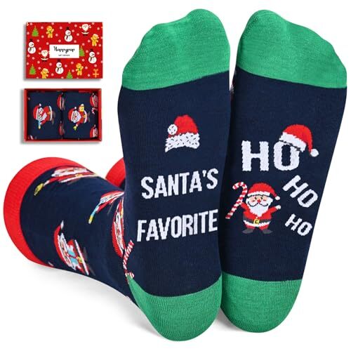 HAPPYPOP Christmas Gifts Stocking Socks For Women Men - Secret Santa Socks