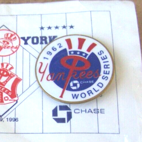 NY New York Yankees lapel pin 1962 WS World Series Chase SGA c41787