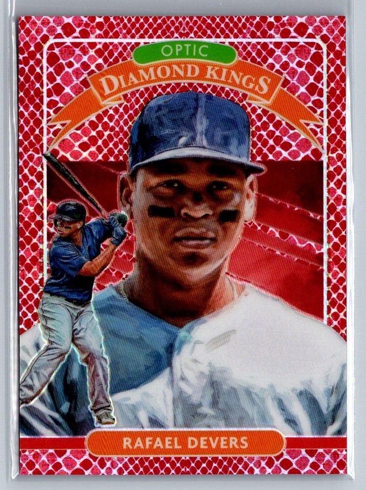2020 Donruss Optic Diamond Kings Choice Red Dragon Prizm Rafael Devers #16 Limited to 88