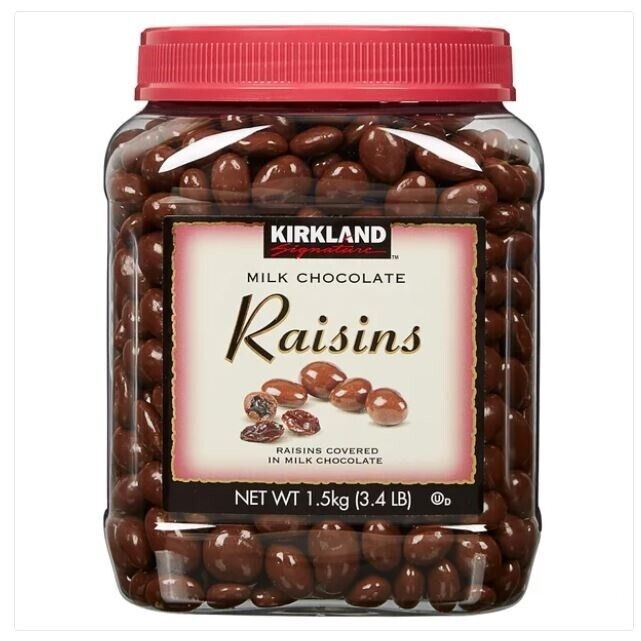 Kirkland Signature Milk Chocolate Covered Raisins 3.4 LB
