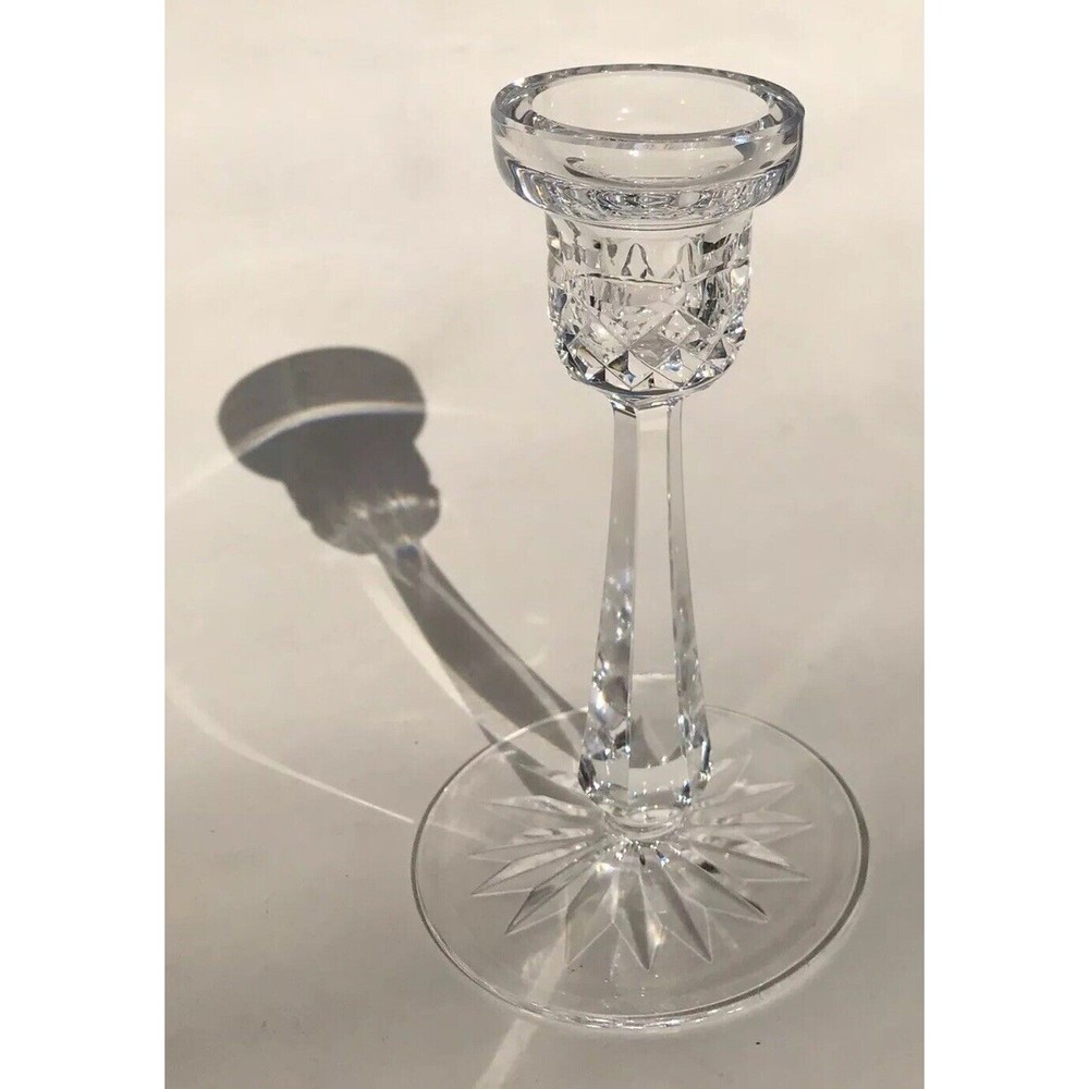 Waterford Crystal Candlestick Holder Rare Vintage Flawless Unique Design  