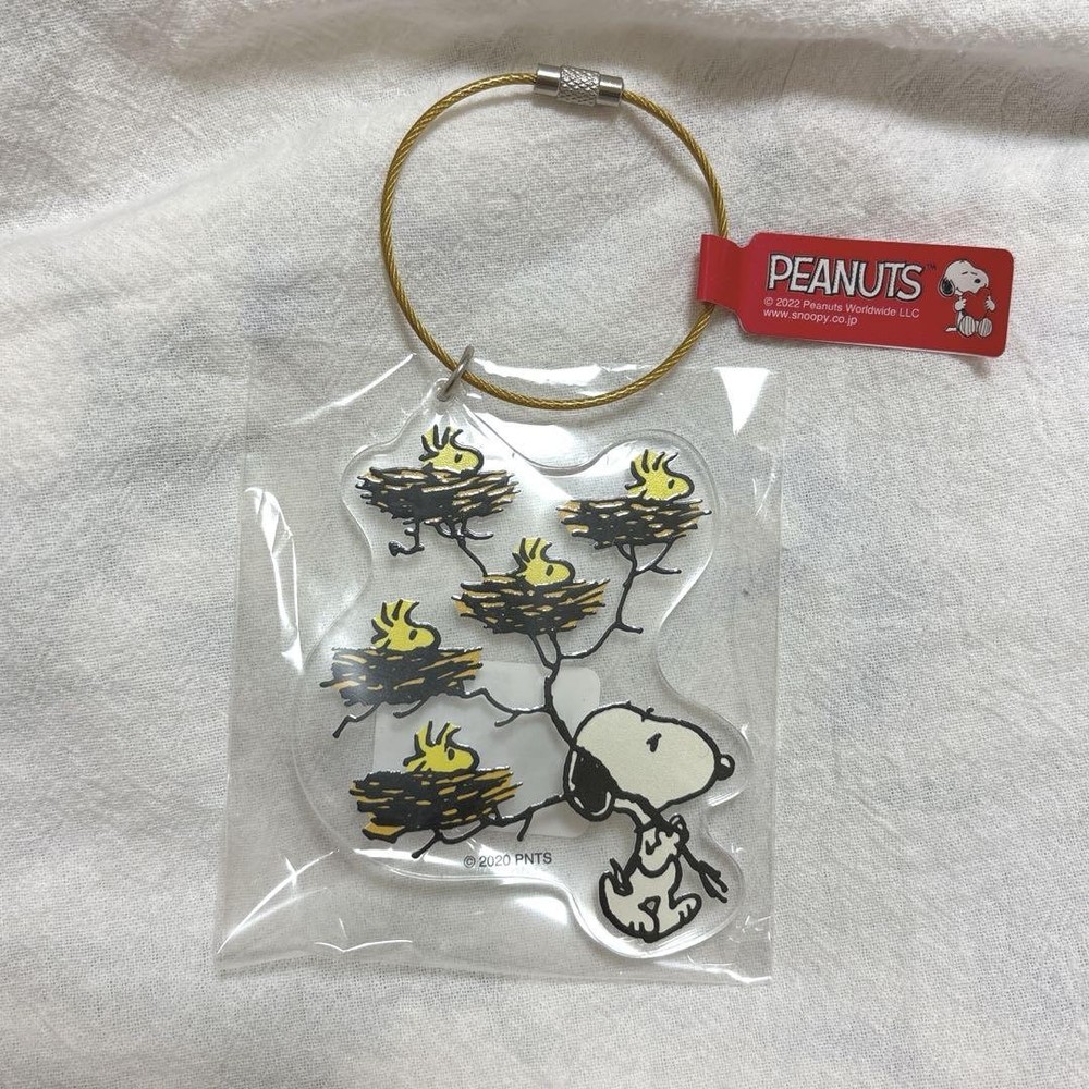 Snoopy and Woodstock Acrylic Keychain - PEANUTS Collectible