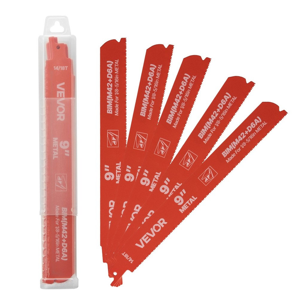 VEVOR Reciprocating Saw Blades,25 Pack,14/18 TPI Bi-Metal Reciprocating Saw Blad