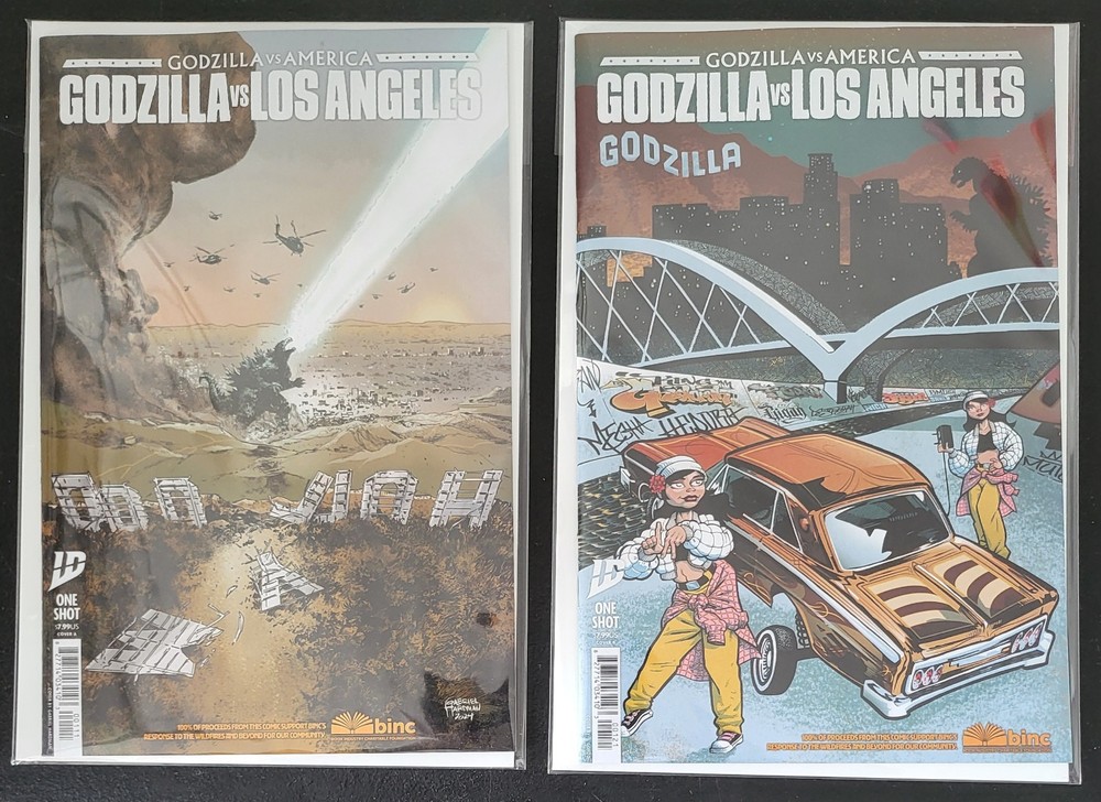 Godzilla vs America Los Angeles Issue 1 Lot of 2 NM/Better Std Covers