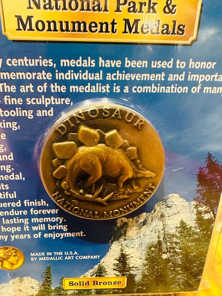 MINT ~ Dinosaur Medallic Art Co. National Park And Monument Parks Bronze Medal