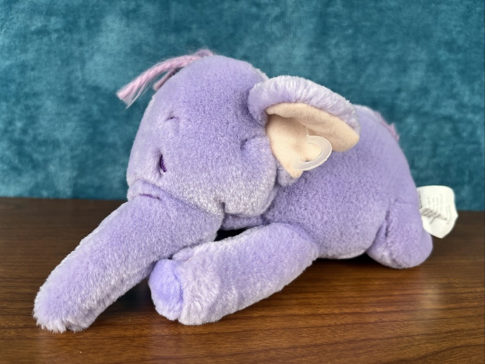 Official Disney Store Winnie Pooh Heffalump Lumpy Purple Elephant 9” Plush NWOT