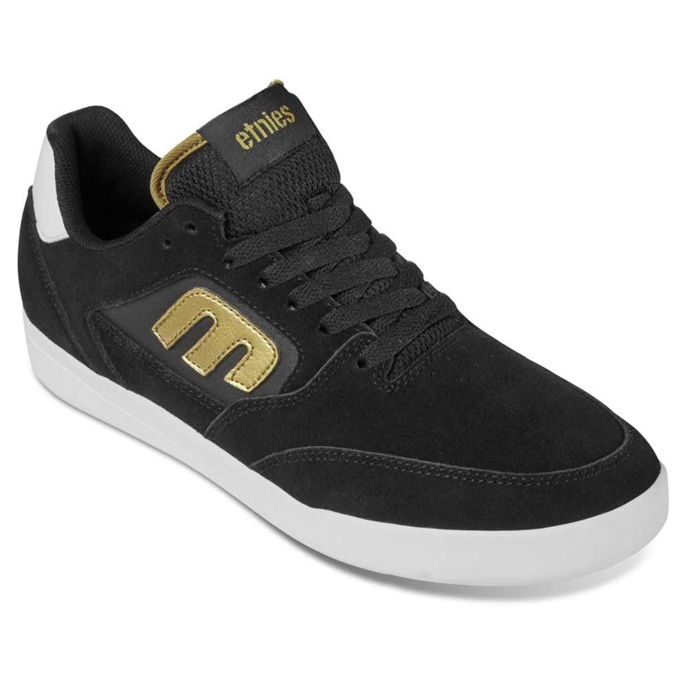 Men's Veer Low Top Skate Shoe in Black Gold White Size 8