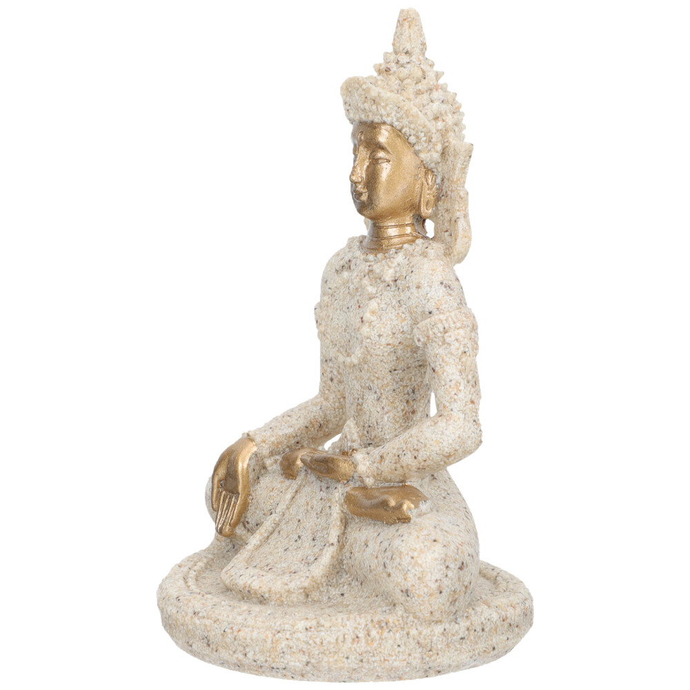 Sculpture Buddha Statue Resin Ornament Buddhist Decor Office